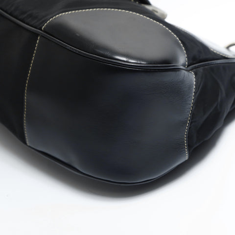 PRADA Nylon triangle logo Shoulder Bag black WS23461