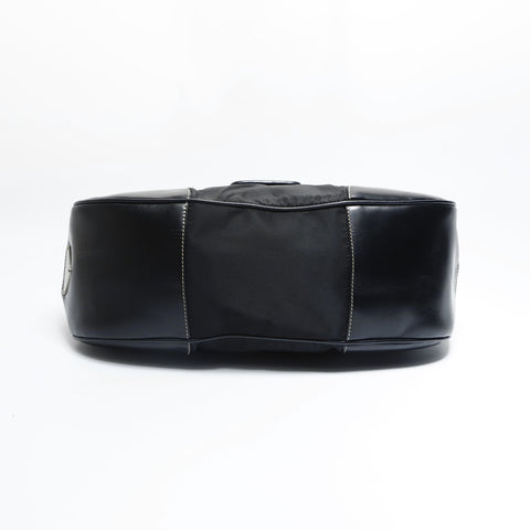 PRADA Nylon triangle logo Shoulder Bag black WS23461