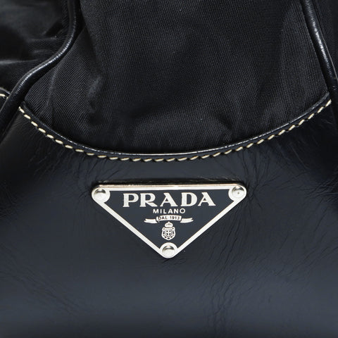 PRADA Nylon triangle logo Shoulder Bag black WS23461