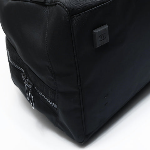 CHANEL No. 7 2002-2003 Nylon Sports Line COCO Mark Boston bag black WS23463