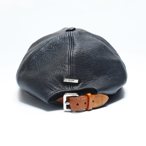 LOUIS VUITTON leather cap black WS23465