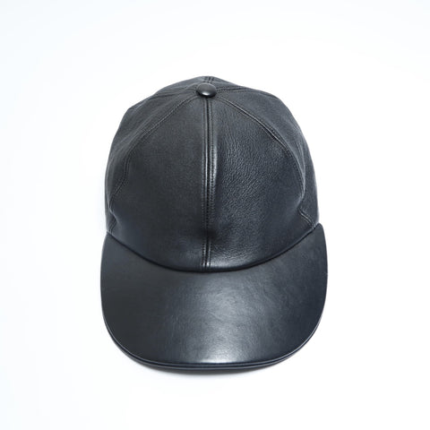 LOUIS VUITTON leather cap black WS23465