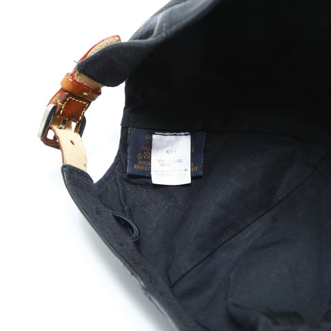 LOUIS VUITTON leather cap black WS23465