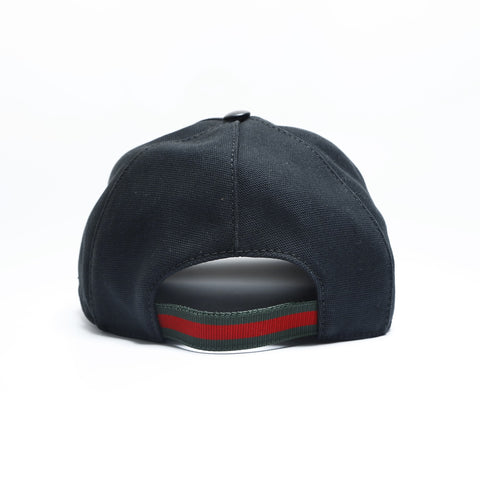 GUCCI Canvas Large cap black WS23467