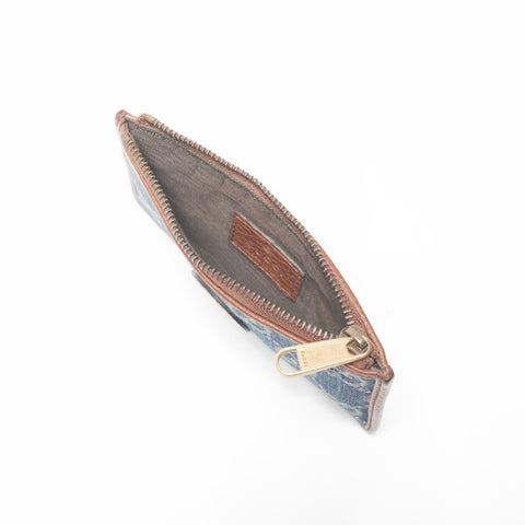 GUCCI GG pattern denim Coin case Navy WS23468