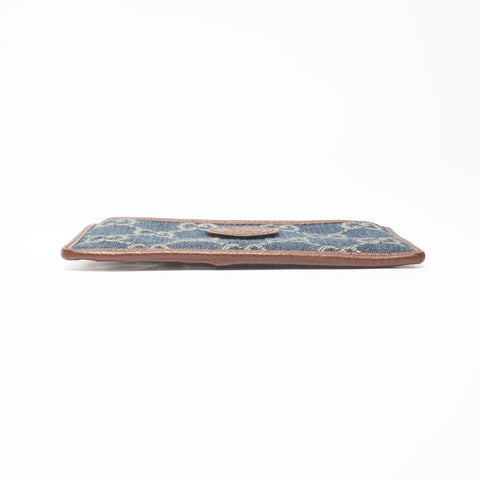 GUCCI GG pattern denim Coin case Navy WS23468