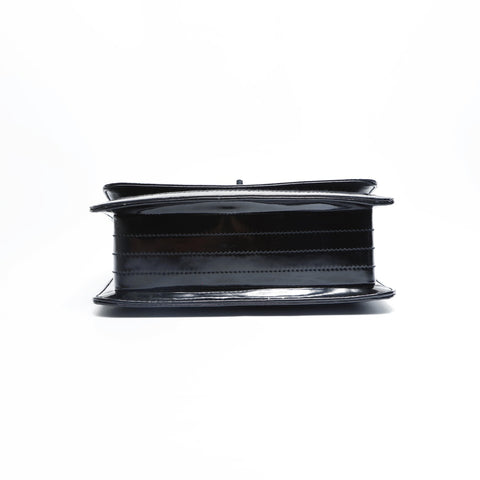 CHANEL No. 6 2000-2002 Canvas 2.55 Patent Leather Chain Shoulder Bag black WS23472