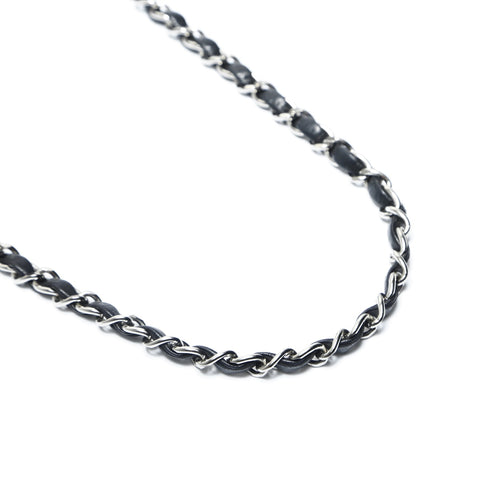 CHANEL No. 6 2000-2002 Canvas 2.55 Patent Leather Chain Shoulder Bag black WS23472