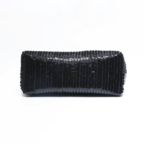 CHANEL 0 series 1986-1988 Sequin COCO Mark Mini Shoulder Bag black WS23475