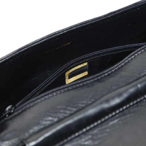 CHANEL 0 series 1986-1988 Sequin COCO Mark Mini Shoulder Bag black WS23475