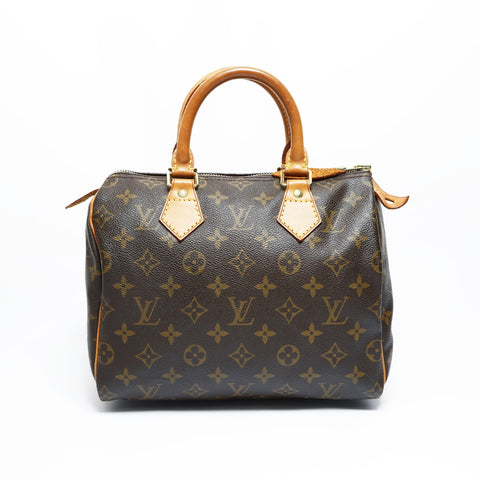 LOUIS VUITTON 2000 Monogram Speedy 25 Handbag Brown WS23479