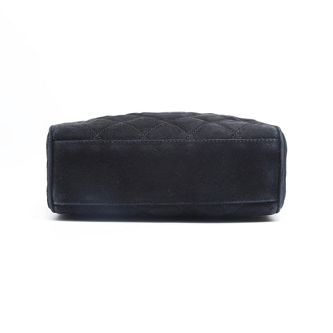 CHANEL No. 2 1991-1994 Suede COCO Mark Tassel Camera Shoulder Bag black WS23482