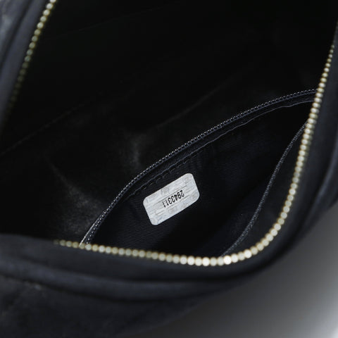 CHANEL No. 2 1991-1994 Suede COCO Mark Tassel Camera Shoulder Bag black WS23482