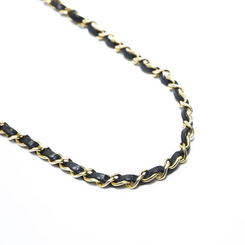 CHANEL No. 1 1989-1991 Full Flap Lambskin Matelasse Chain Shoulder Bag black WS23484