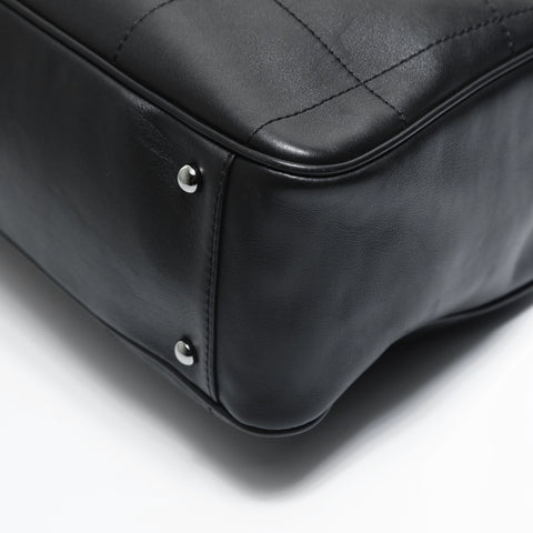 CHANEL No. 7 2002-2003 Chocobar Lambskin Bowling Bag Handbag black WS23486