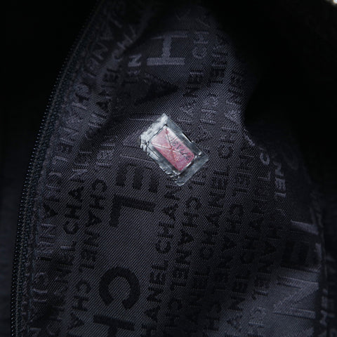 CHANEL No. 7 2002-2003 Chocobar Lambskin Bowling Bag Handbag black WS23486