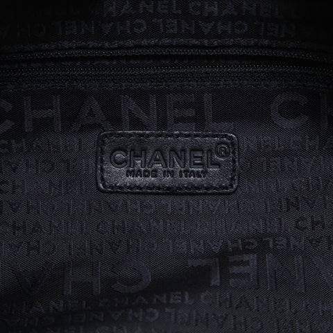 CHANEL No. 7 2002-2003 Chocobar Lambskin Bowling Bag Handbag black WS23486