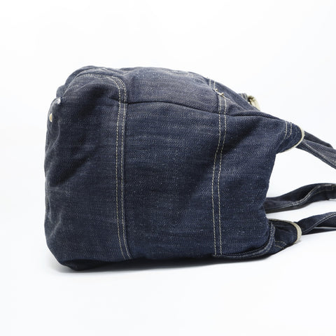 CHANEL 10 series 2005-2006 Denim COCO Mark Tote Bag Navy WS23487