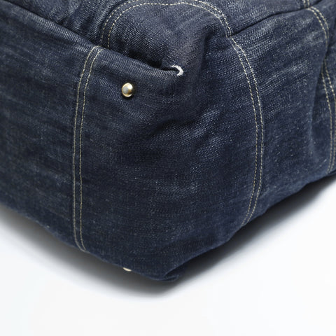 CHANEL 10 series 2005-2006 Denim COCO Mark Tote Bag Navy WS23487