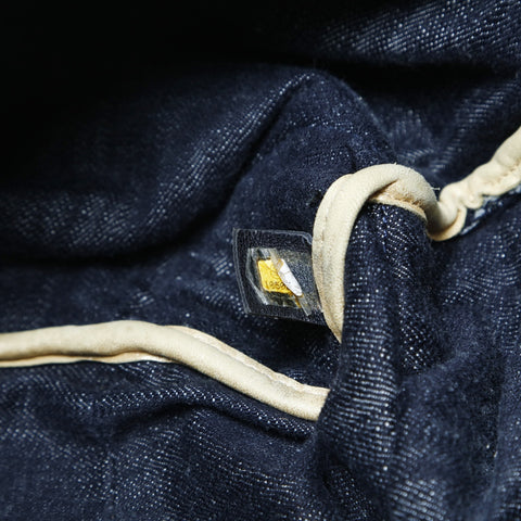 CHANEL 10 series 2005-2006 Denim COCO Mark Tote Bag Navy WS23487