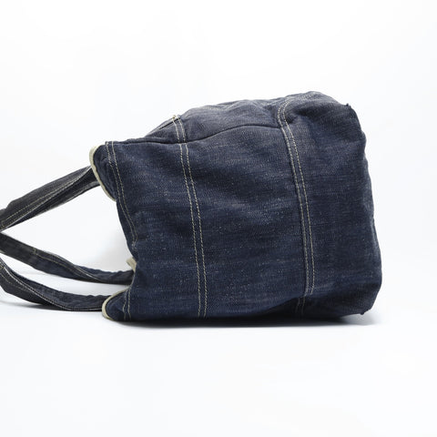 CHANEL 10 series 2005-2006 Denim COCO Mark Tote Bag Navy WS23487