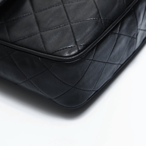 CHANEL No. 3 1994-1996 Turnlock Square Matelasse Lambskin Camera Shoulder Bag black WS23498