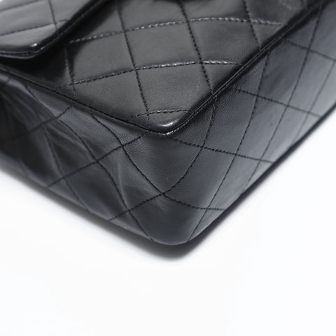 CHANEL 0 series 1986-1988 Mini Matelasse Classic Flap Square Lambskin Shoulder Bag black WS23501