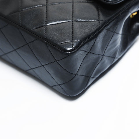 CHANEL 0 series 1986-1988 Mini Matelasse Classic Flap Square Lambskin Shoulder Bag black WS23501