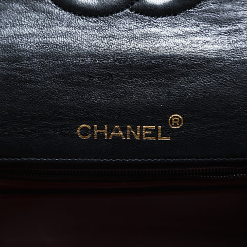 CHANEL 0 series 1986-1988 Mini Matelasse Classic Flap Square Lambskin Shoulder Bag black WS23501