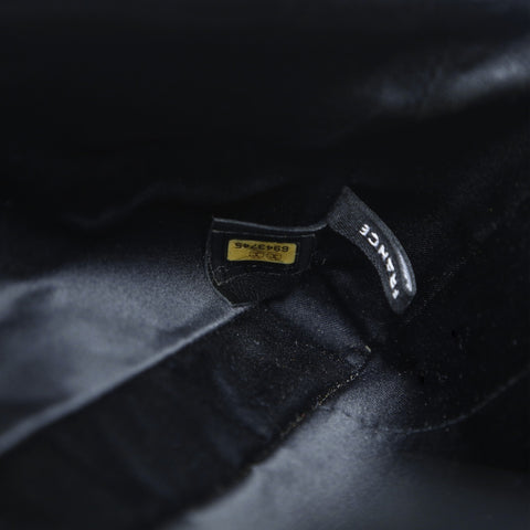 CHANEL No. 6 2000-2002 New Travel Line Chocolate Bar Nylon Canvas Shoulder Bag black WS23502