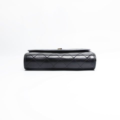 CHANEL Lambskin Mini Pochette Chain with Diamond Stitching Shoulder Bag black WS23503