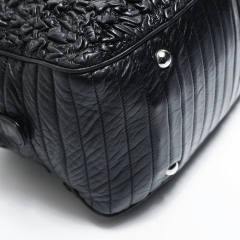 CHANEL No. 11 2006-2008 Deka COCO Mark Chain Lambskin Shoulder Bag black WS23507