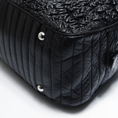 CHANEL No. 11 2006-2008 Deka COCO Mark Chain Lambskin Shoulder Bag black WS23507