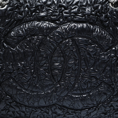 CHANEL No. 11 2006-2008 Deka COCO Mark Chain Lambskin Shoulder Bag black WS23507