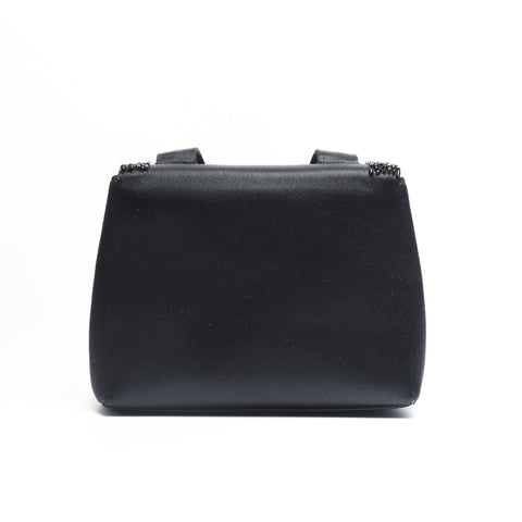 CHANEL No. 5 1997-1999 Satin Beaded Mini Shoulder Bag black WS23508