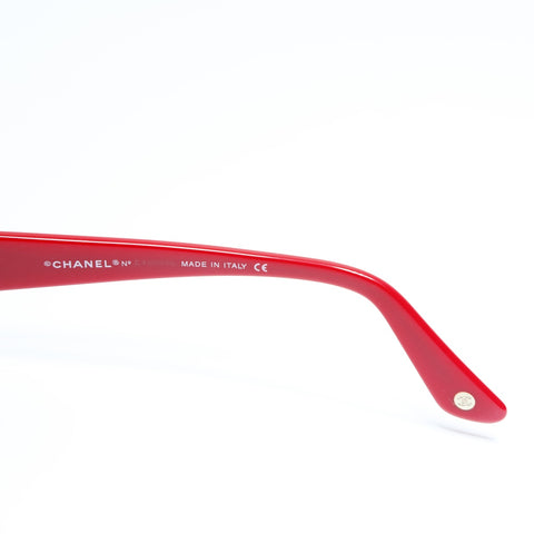 CHANEL COCO Mark sunglasses Black red WS23510