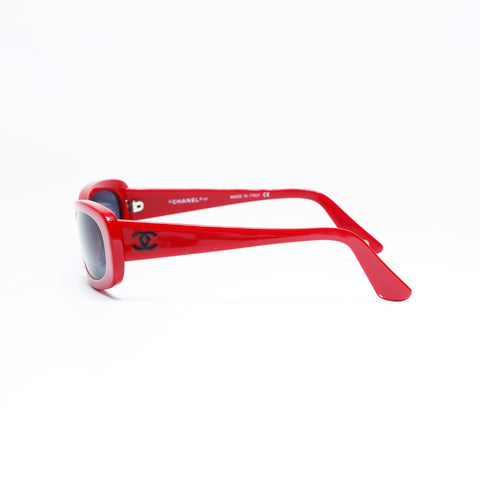 CHANEL COCO Mark sunglasses Black red WS23510
