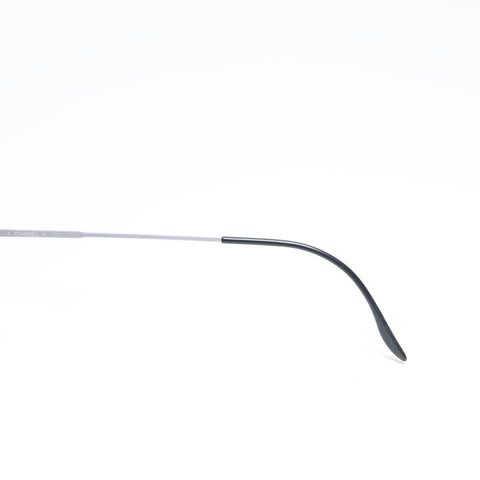 CHANEL Metal frame sunglasses Black purple WS23511