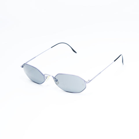 CHANEL Metal frame sunglasses Black purple WS23511