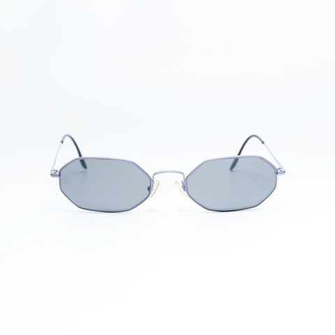 CHANEL Metal frame sunglasses Black purple WS23511