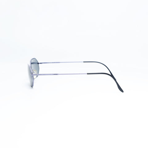 CHANEL Metal frame sunglasses Black purple WS23511