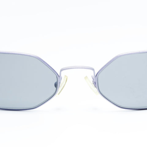 CHANEL Metal frame sunglasses Black purple WS23511