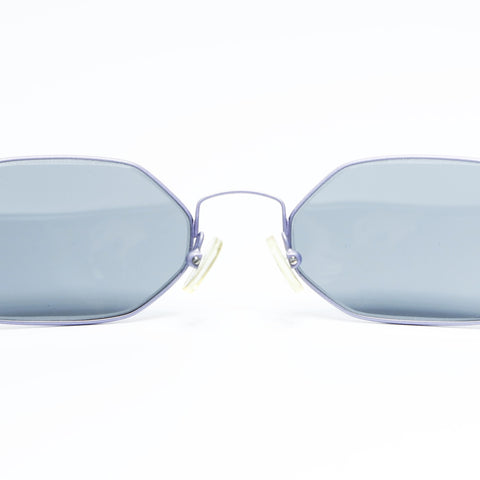 CHANEL Metal frame sunglasses Black purple WS23511