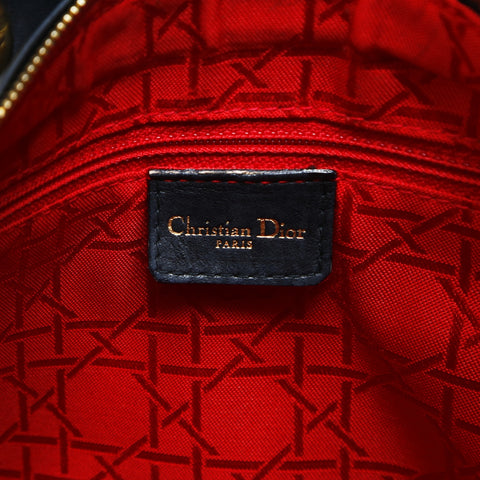 Christian Dior Lady Dior Cannage Medium 2-way Lambskin Bag Handbag black WS23512