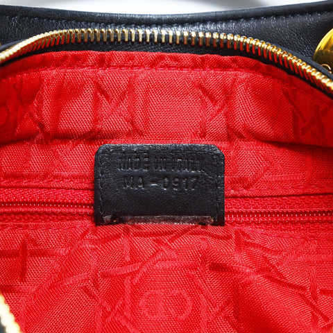 Christian Dior Lady Dior Cannage Medium 2-way Lambskin Bag Handbag black WS23512