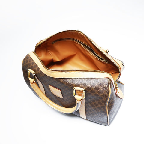 CELINE PVC Macadam Boston bag Brown WS23514