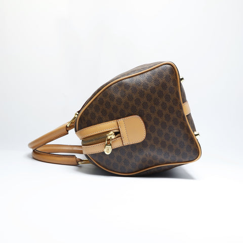 CELINE PVC Macadam Boston bag Brown WS23514