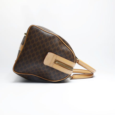 CELINE PVC Macadam Boston bag Brown WS23514