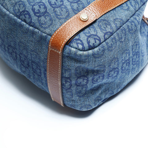 GUCCI Denim GG Canvas Abbey Shoulder Bag Navy WS23516