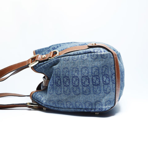 GUCCI Denim GG Canvas Abbey Shoulder Bag Navy WS23516